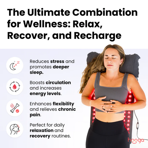 Hooga Red Light Therapy Acupressure Mat