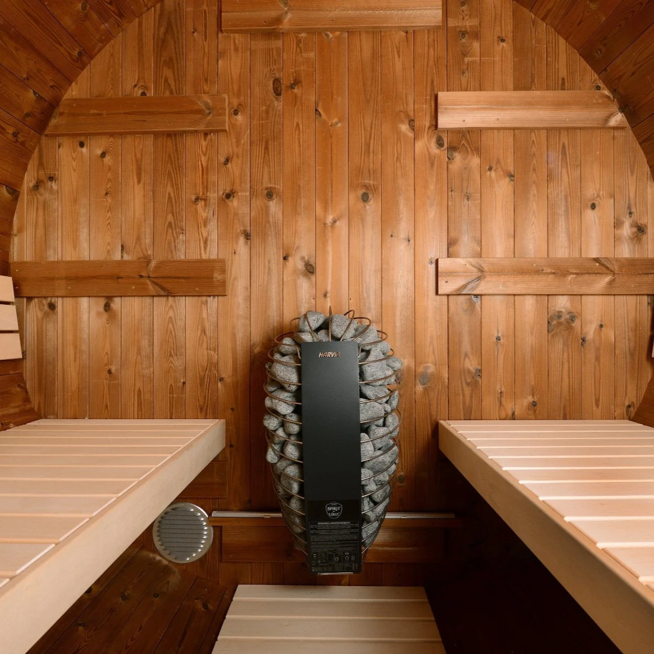 Almost Heaven Magnus 6-Person Canopy Barrel Sauna (Heritage Collection)