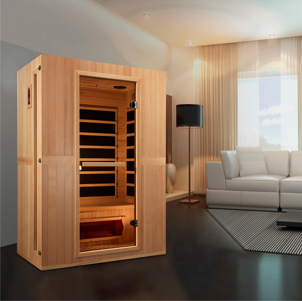 New 2026 Maxxus "Serenity" Dual Tech 2 person Low EMF FAR Infrared Sauna Canadian Hemlock