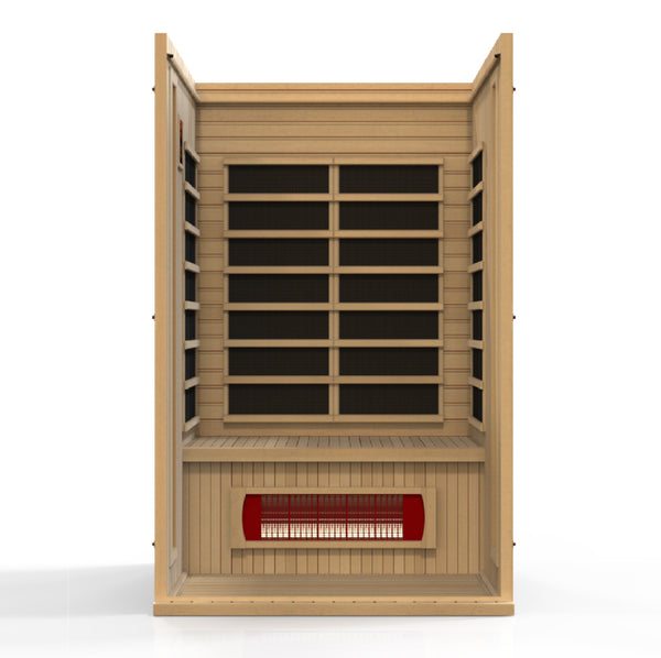 New 2026 Maxxus "Serenity" Dual Tech 2 person Low EMF FAR Infrared Sauna Canadian Hemlock