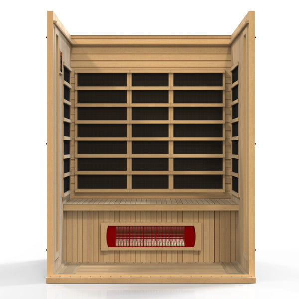 New 2026 Maxxus "Trinity" Dual Tech 3 person Low EMF FAR Infrared Sauna Canadian Hemlock
