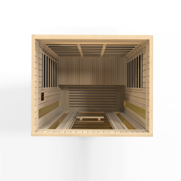 New 2026 Maxxus "Trinity" Dual Tech 3 person Low EMF FAR Infrared Sauna Canadian Hemlock