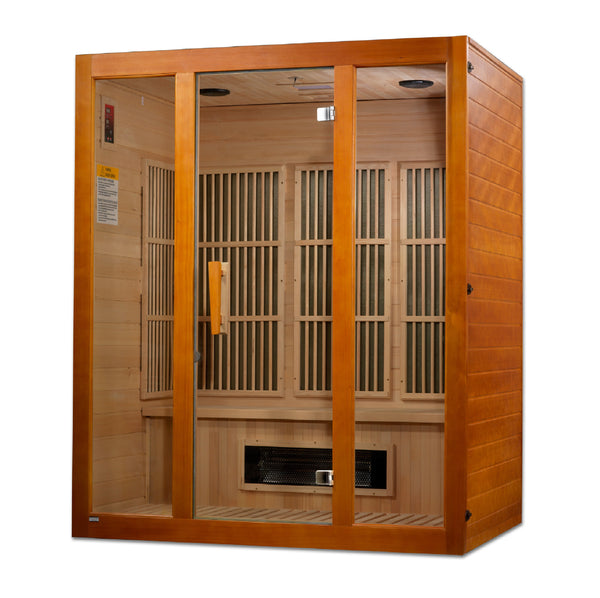 New 2026 Maxxus "Alpine" Dual Tech 3 person Low EMF FAR Infrared Sauna Canadian Hemlock