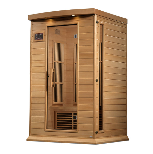 New 2026 Maxxus 2 Person Near Zero EMF FAR Infrared Sauna - Canadian Hemlock