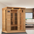 New 2026 Maxxus 3 Person Near Zero EMF FAR Infrared Sauna - Canadian Hemlock