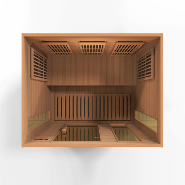 New 2026 Maxxus "Montilemar Edition" 3 Person Near Zero EMF FAR Infrared Sauna - Canadian Red Cedar