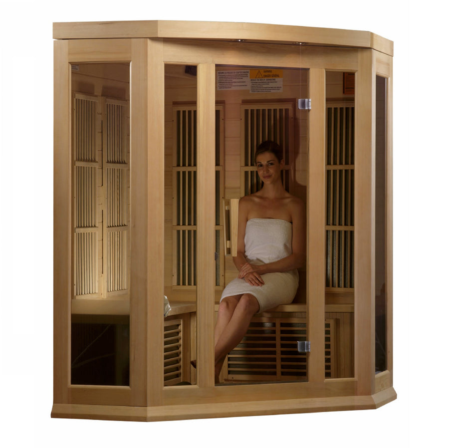 New 2026 MX-K356-01 Maxxus Low EMF FAR Infrared Sauna Canadian Hemlock