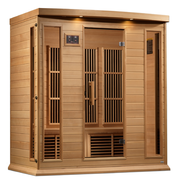 New 2026 Maxxus 4 Person Near Zero EMF FAR Infrared Sauna - Canadian Hemlock