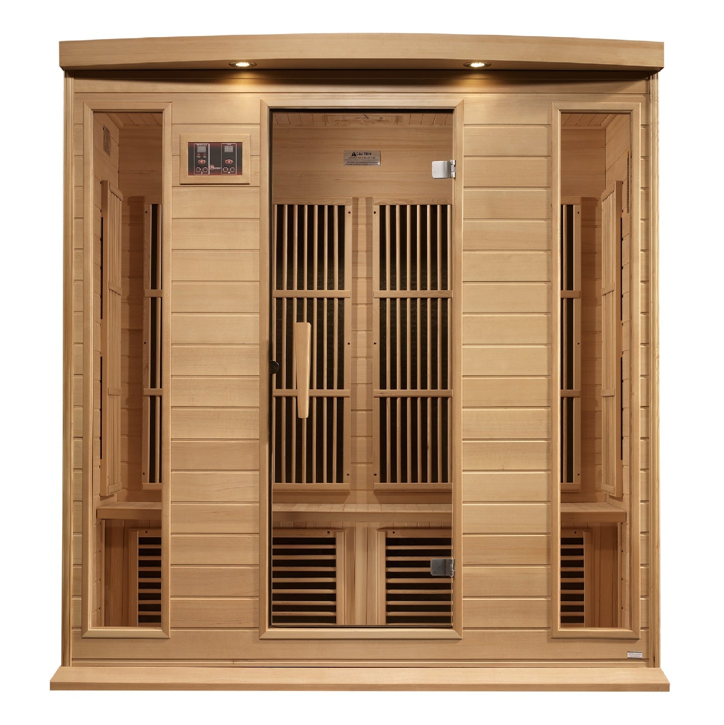New 2026 Maxxus 4 Person Near Zero EMF FAR Infrared Sauna - Canadian Hemlock