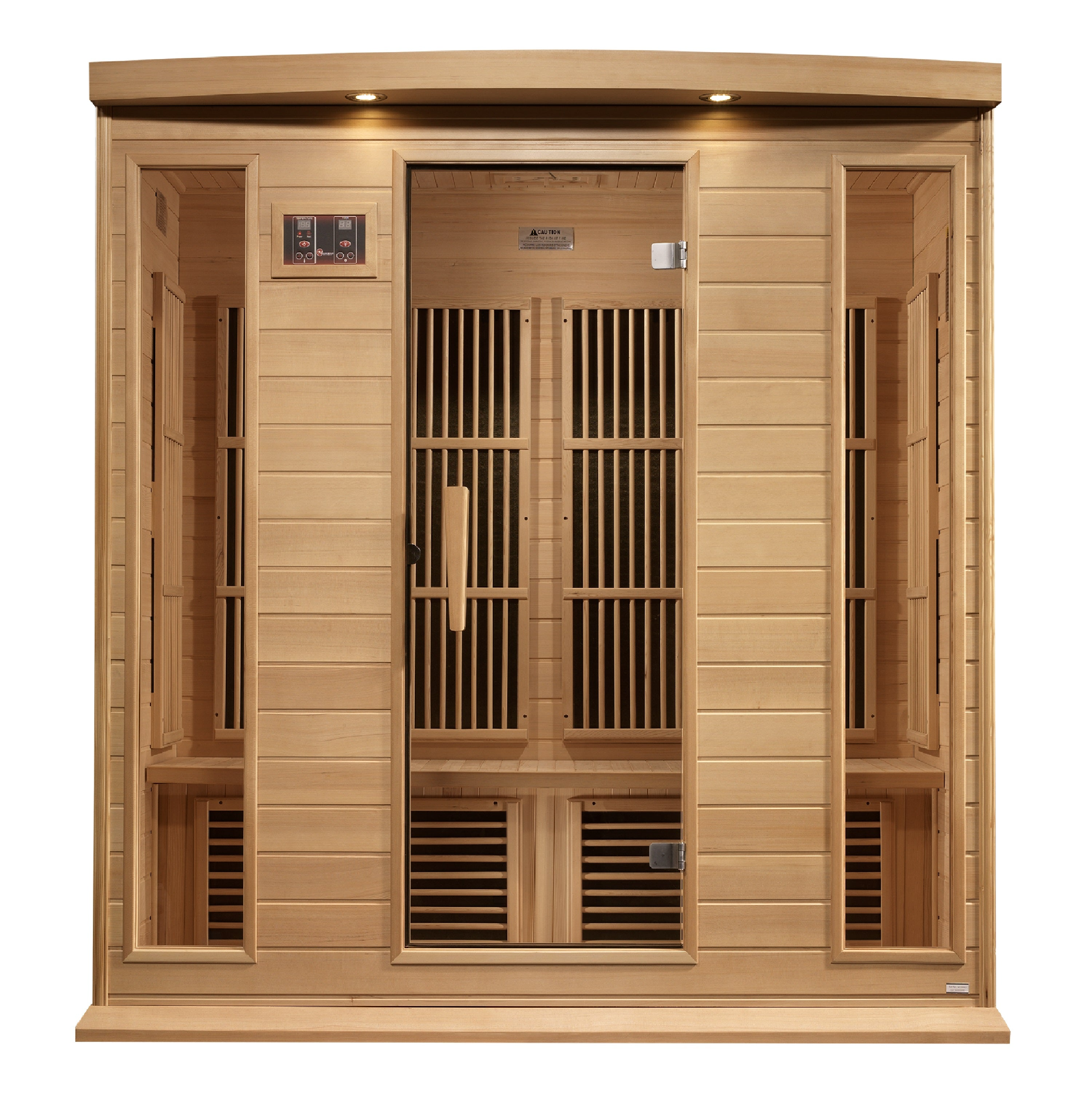 New 2026 Maxxus 4 Person Near Zero EMF FAR Infrared Sauna - Canadian Hemlock