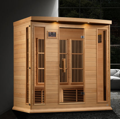 New 2026 Maxxus 4 Person Near Zero EMF FAR Infrared Sauna - Canadian Hemlock