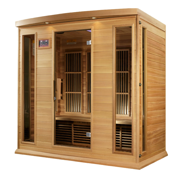 New 2026 Maxxus "Chaumont Edition" 4 Person Near Zero EMF FAR Infrared Sauna - Canadian Red Cedar
