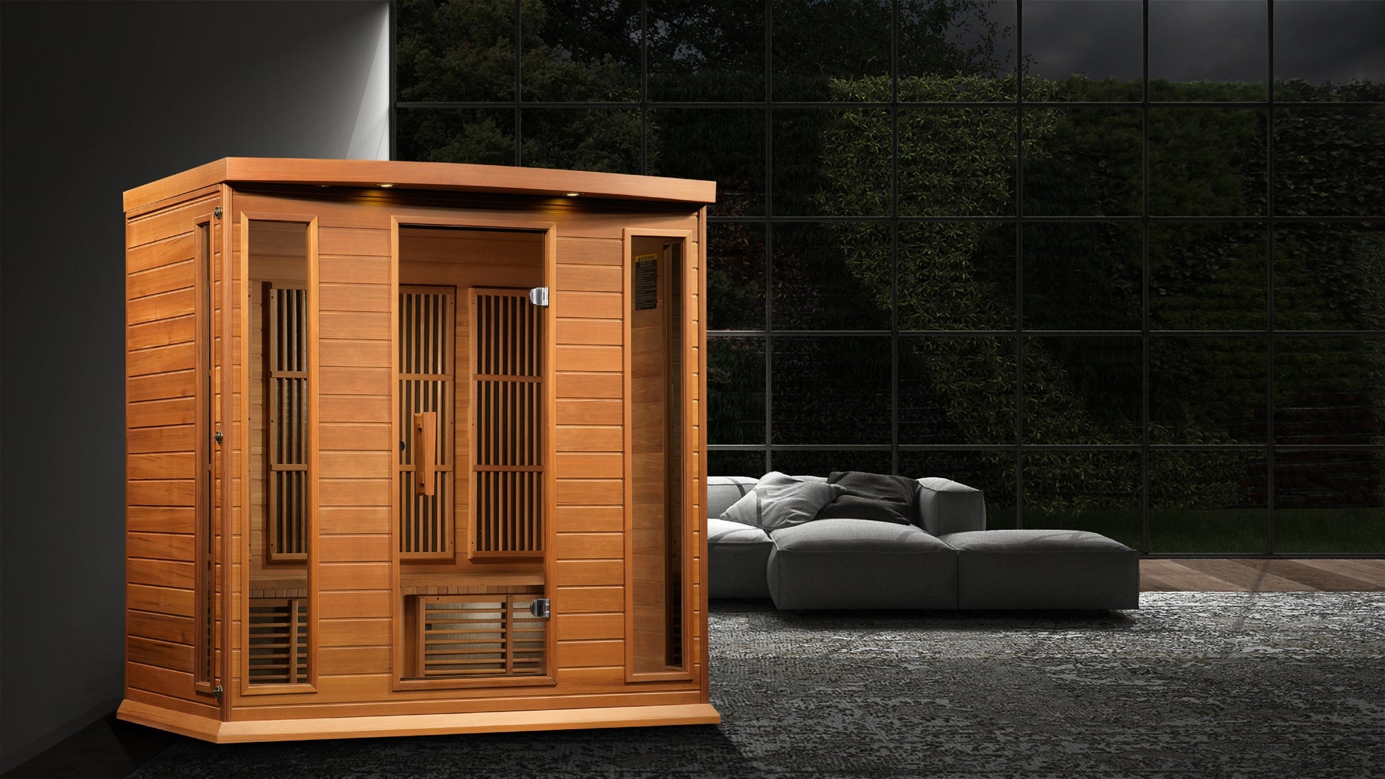 New 2026 Maxxus "Chaumont Edition" 4 Person Near Zero EMF FAR Infrared Sauna - Canadian Red Cedar