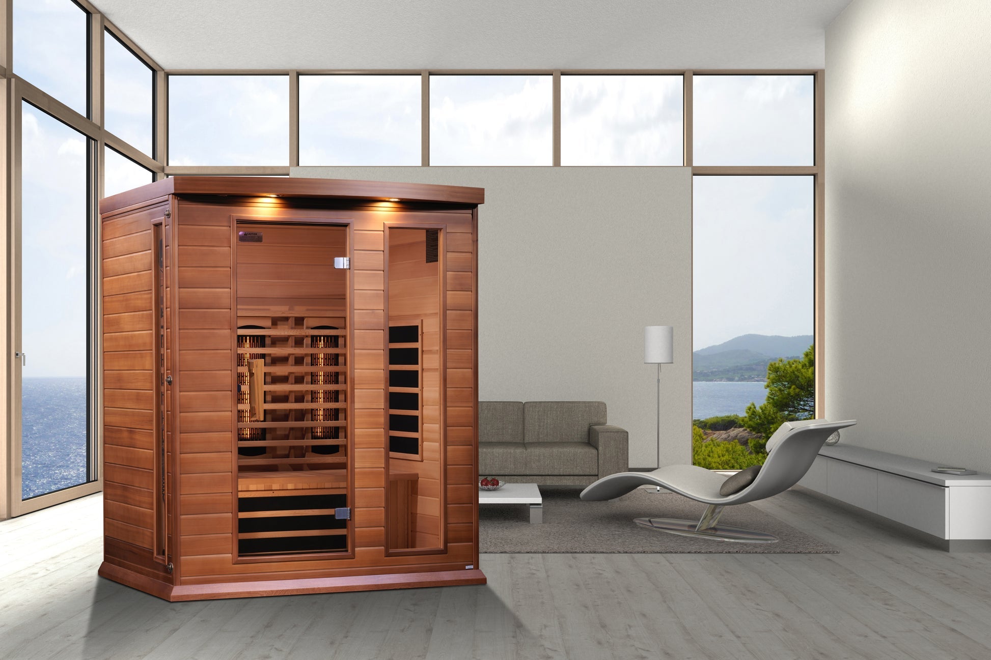 New 2026 Maxxus 3 Person Full Spectrum Infrared Sauna - Canadian Red Cedar