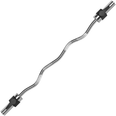 Marcy Solid Steel Olympic Curl Bar | Chrome-Plated Weight Bar | SOC-49