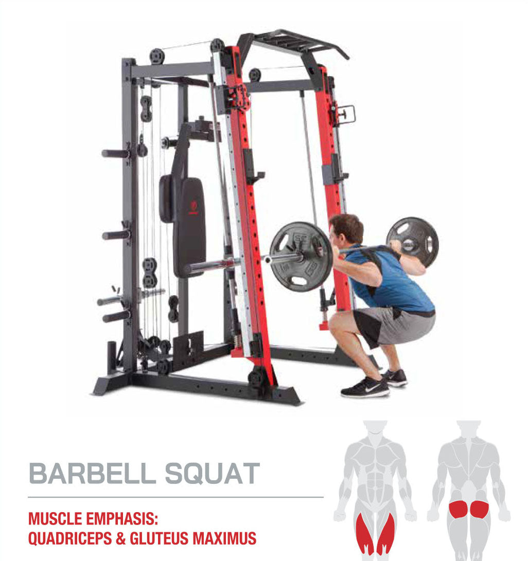 Marcy Smith Machine Cage System with Pull-Up Bar and Landmine