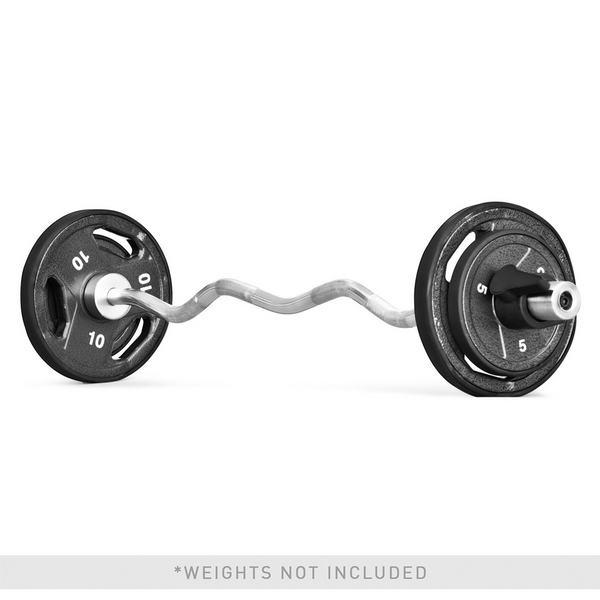 Marcy Solid Steel Olympic Curl Bar | Chrome-Plated Weight Bar | SOC-49