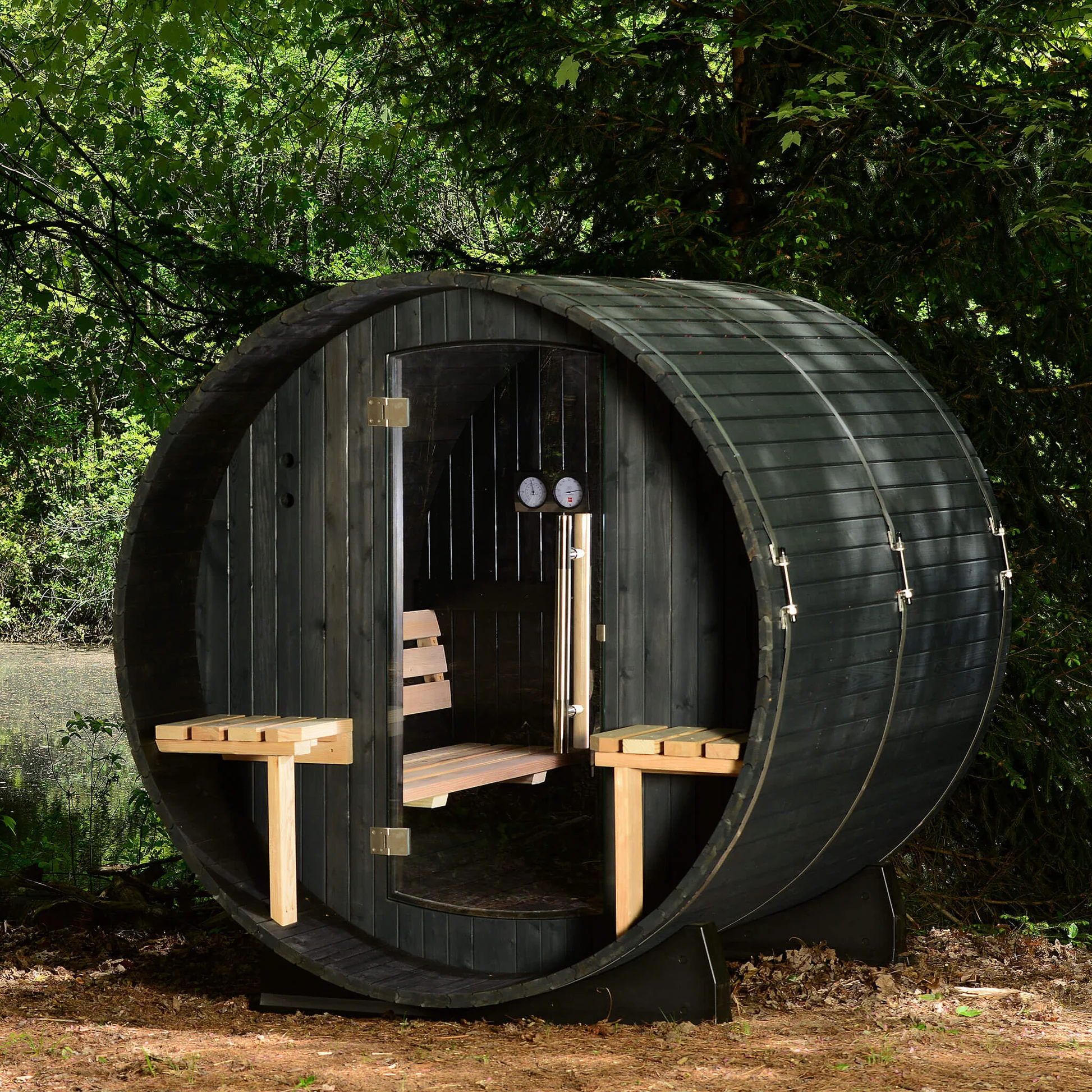 Almost Heaven Audra 2-4 Person Canopy Barrel Sauna