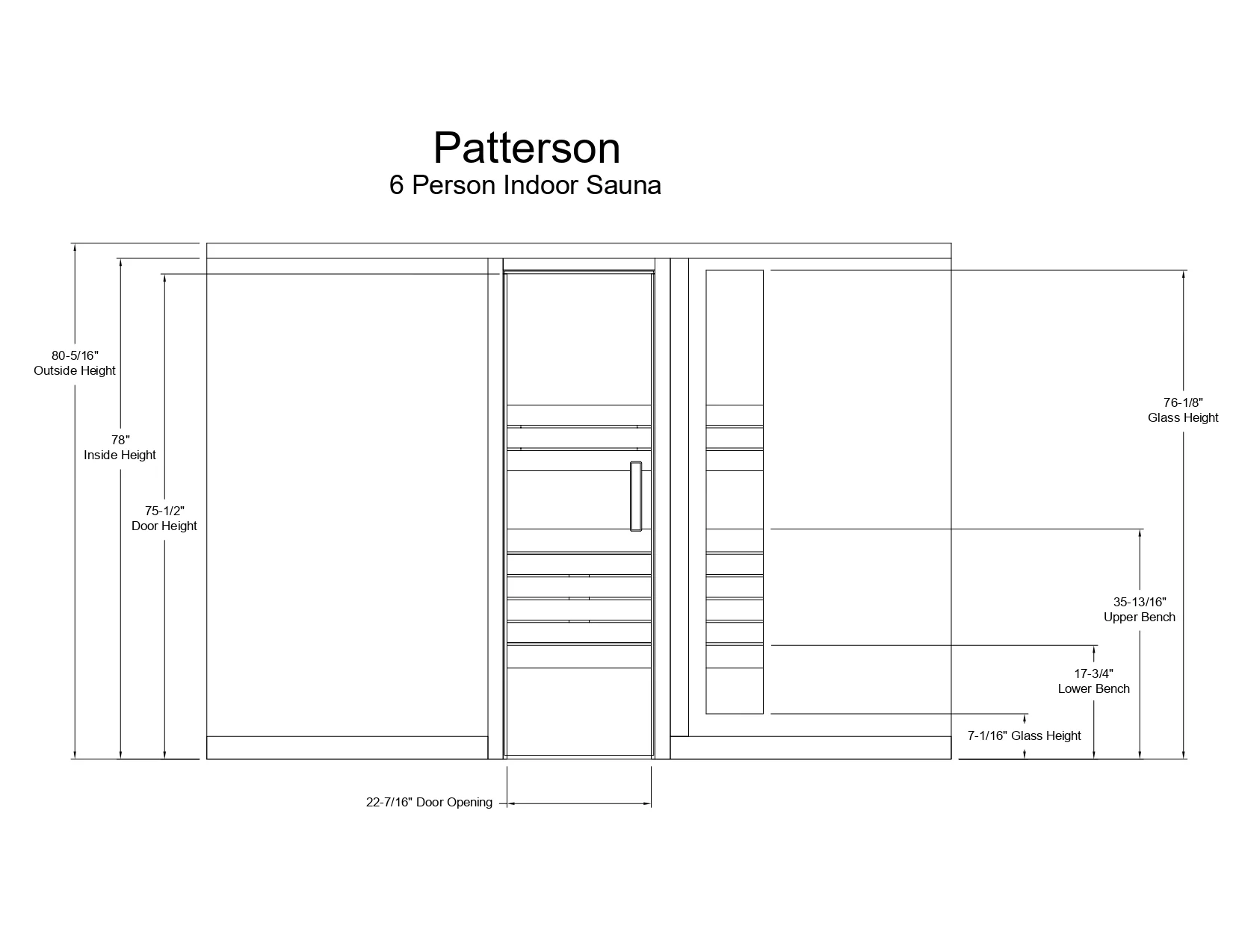 Almost Heaven Patterson 6-Person Indoor Corner Sauna (Element Series)