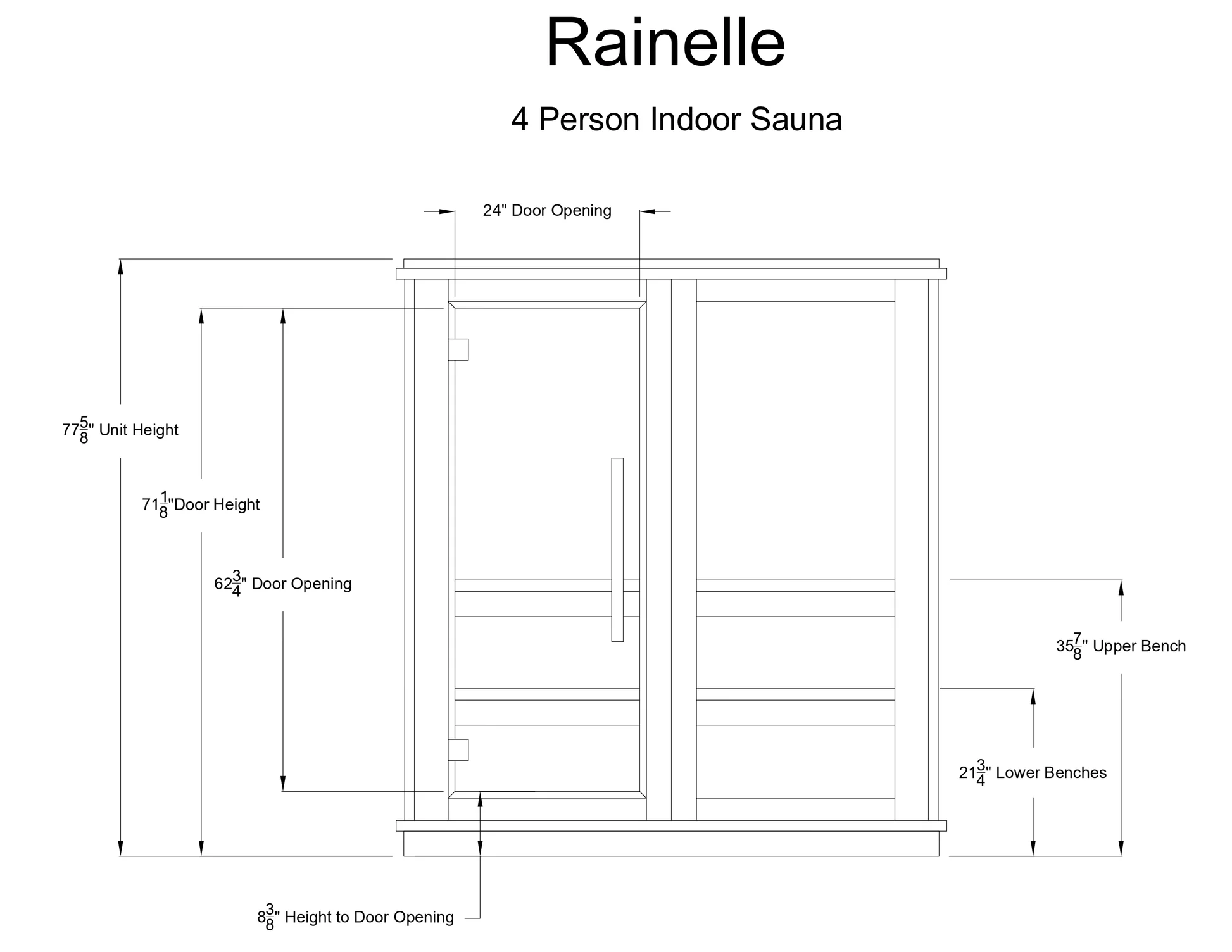 Almost Heaven Rainelle 4-Person Indoor Sauna (Respite Series - Hybrid Option)