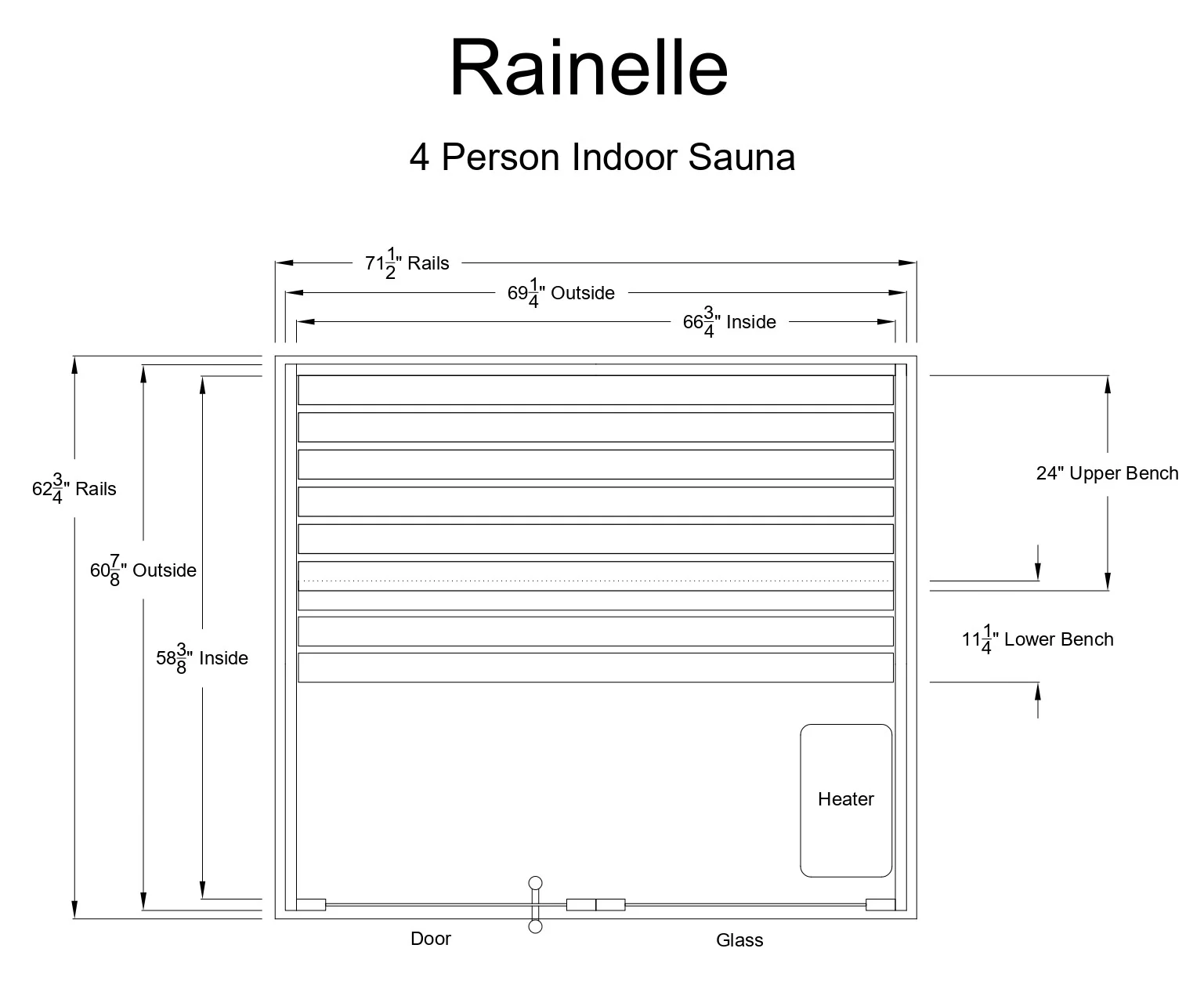 Almost Heaven Rainelle 4-Person Indoor Sauna (Respite Series - Hybrid Option)