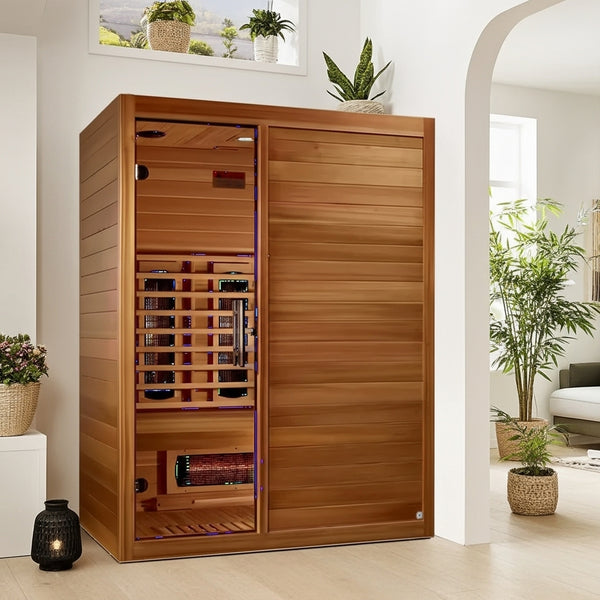 Golden Designs ***New 2024 Model*** S-Line MX-S306-01 Maxxus Full Spectrum Infrared Sauna - Pacific Cedar