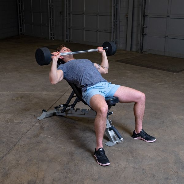 Body-Solid Rubber Coated Fixed Straight Barbell