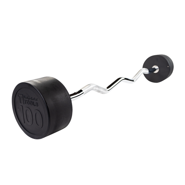 Body-Solid Rubber Coated Fixed Curl Barbell