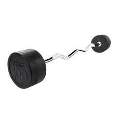 Body-Solid Rubber Coated Fixed Curl Barbell
