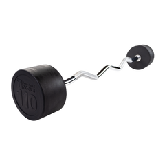 Body-Solid Rubber Coated Fixed Curl Barbell
