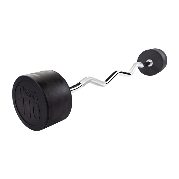 Body-Solid Rubber Coated Fixed Curl Barbell