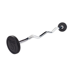 Body-Solid Rubber Coated Fixed Curl Barbell