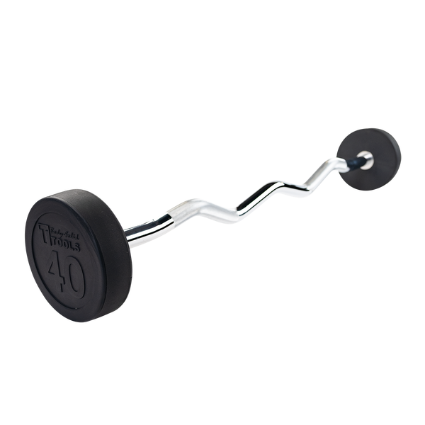 Body-Solid Rubber Coated Fixed Curl Barbell