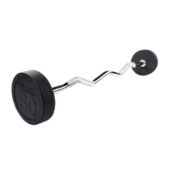 Body-Solid Rubber Coated Fixed Curl Barbell