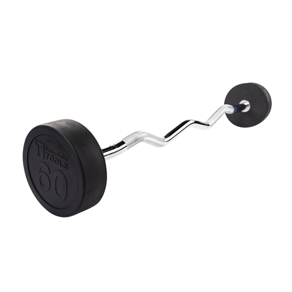 Body-Solid Rubber Coated Fixed Curl Barbell