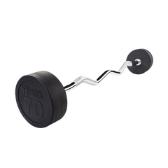 Body-Solid Rubber Coated Fixed Curl Barbell