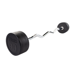 Body-Solid Rubber Coated Fixed Curl Barbell