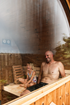 Almost Heaven Takoa 4-6 Person Half Moon Barrel Sauna (Heritage Collection)