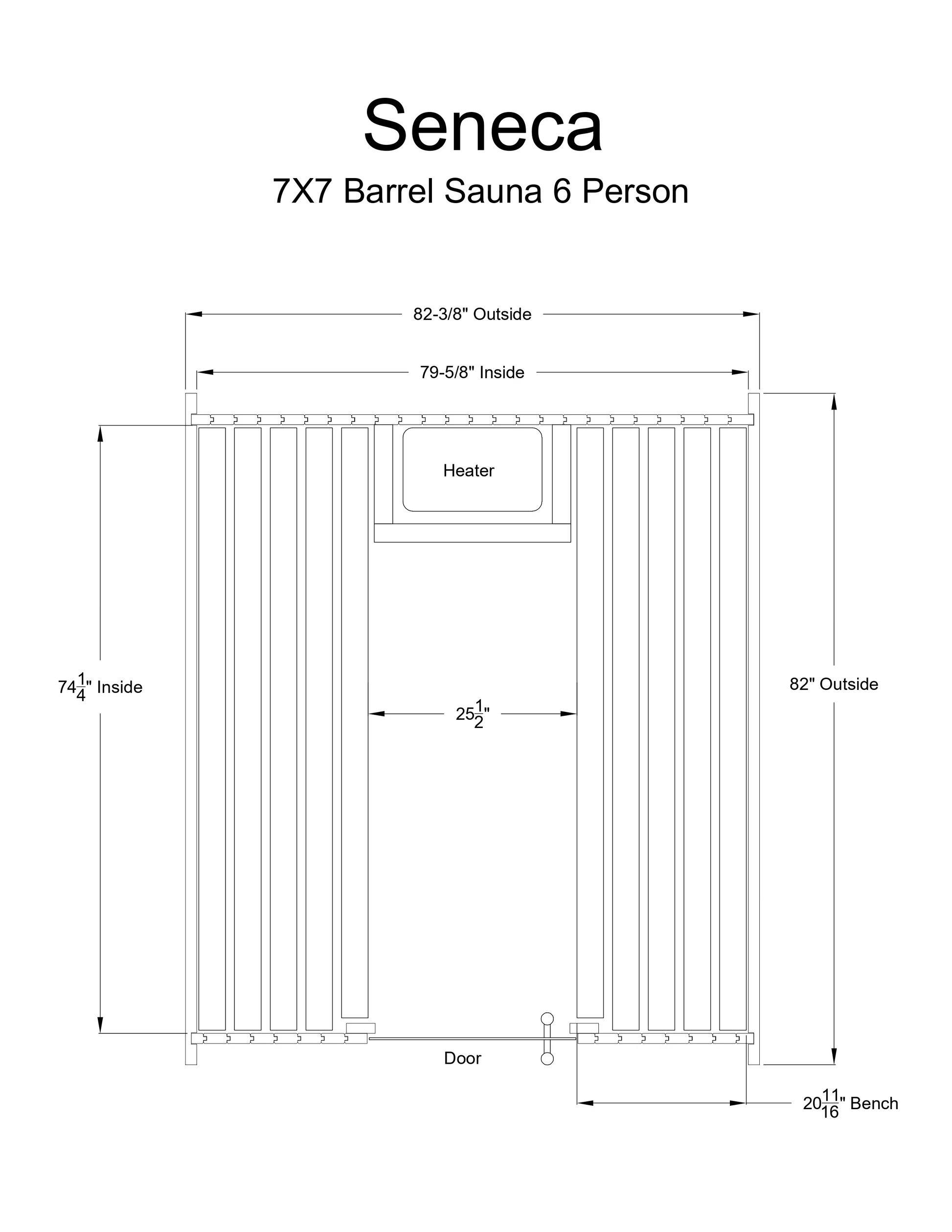 Almost Heaven Seneca 6-Person Classic Barrel Sauna