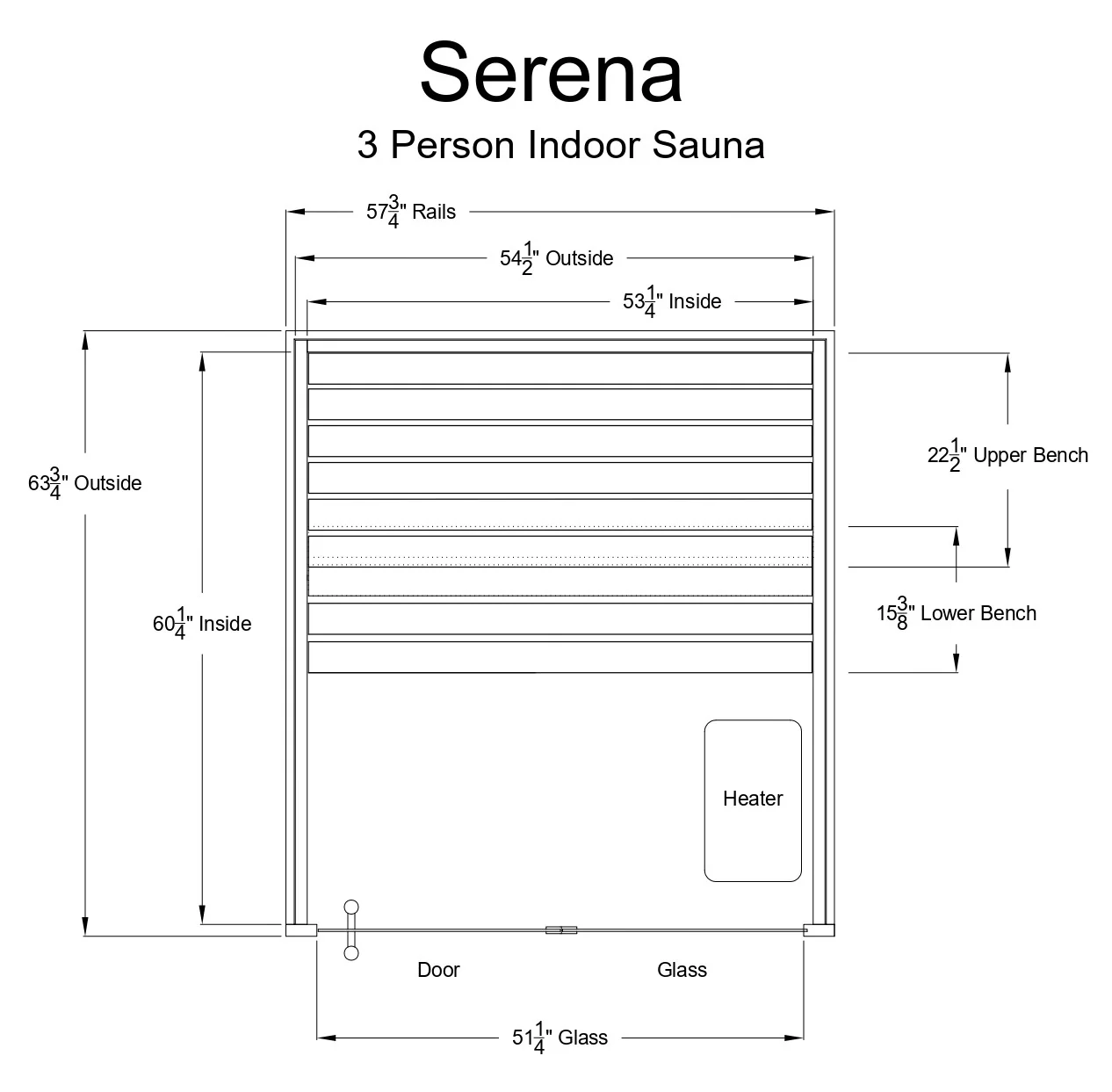 Almost Heaven Serena 3-Person Indoor Sauna (Vision Series - Hybrid Option)