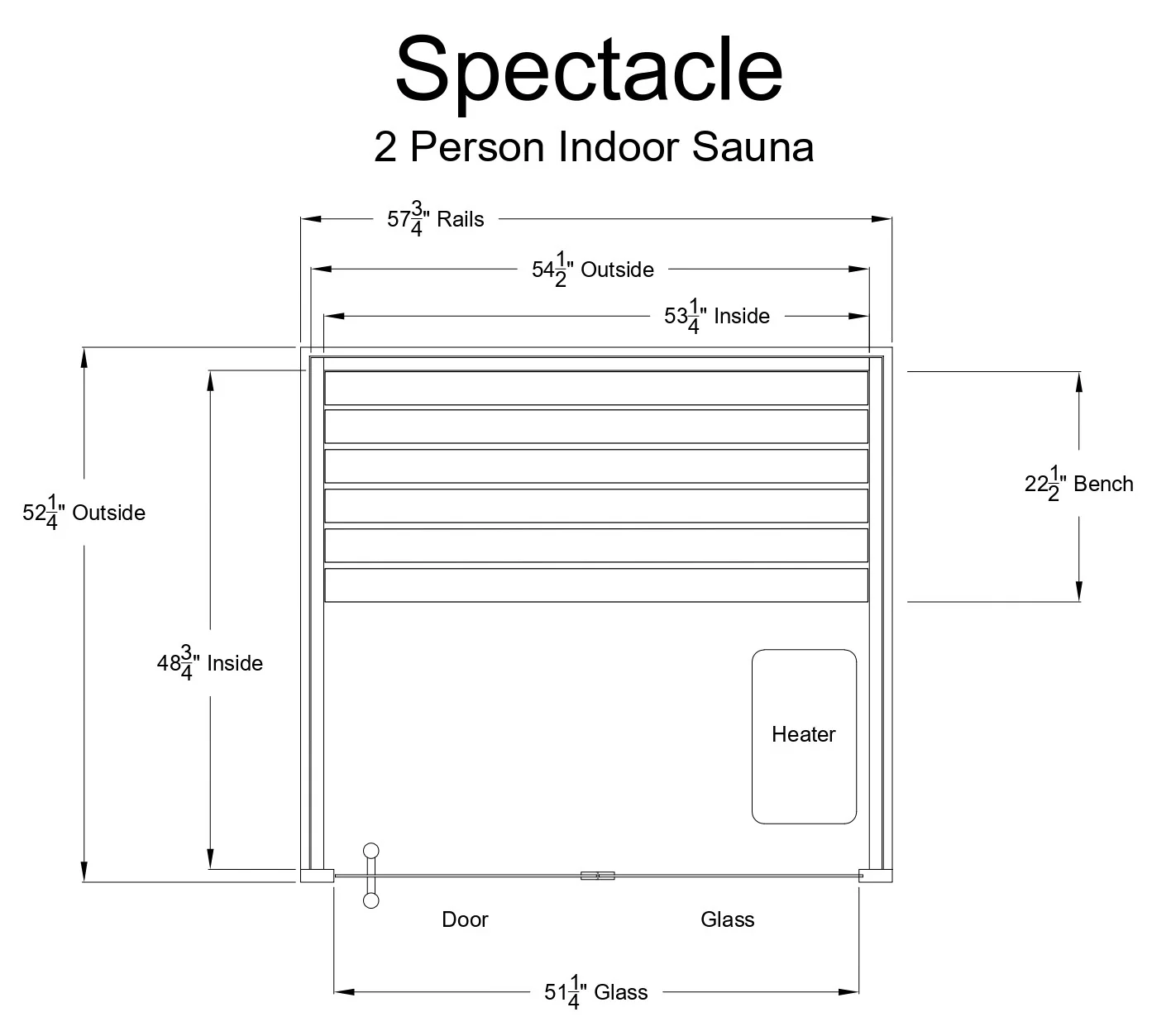 Almost Heaven Spectacle 2-Person Indoor Sauna (Vision Series - Hybrid Option)