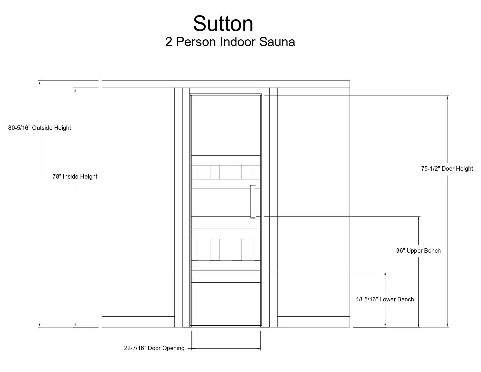 Almost Heaven Sutton 2-person Indoor Corner Sauna (Element Series)