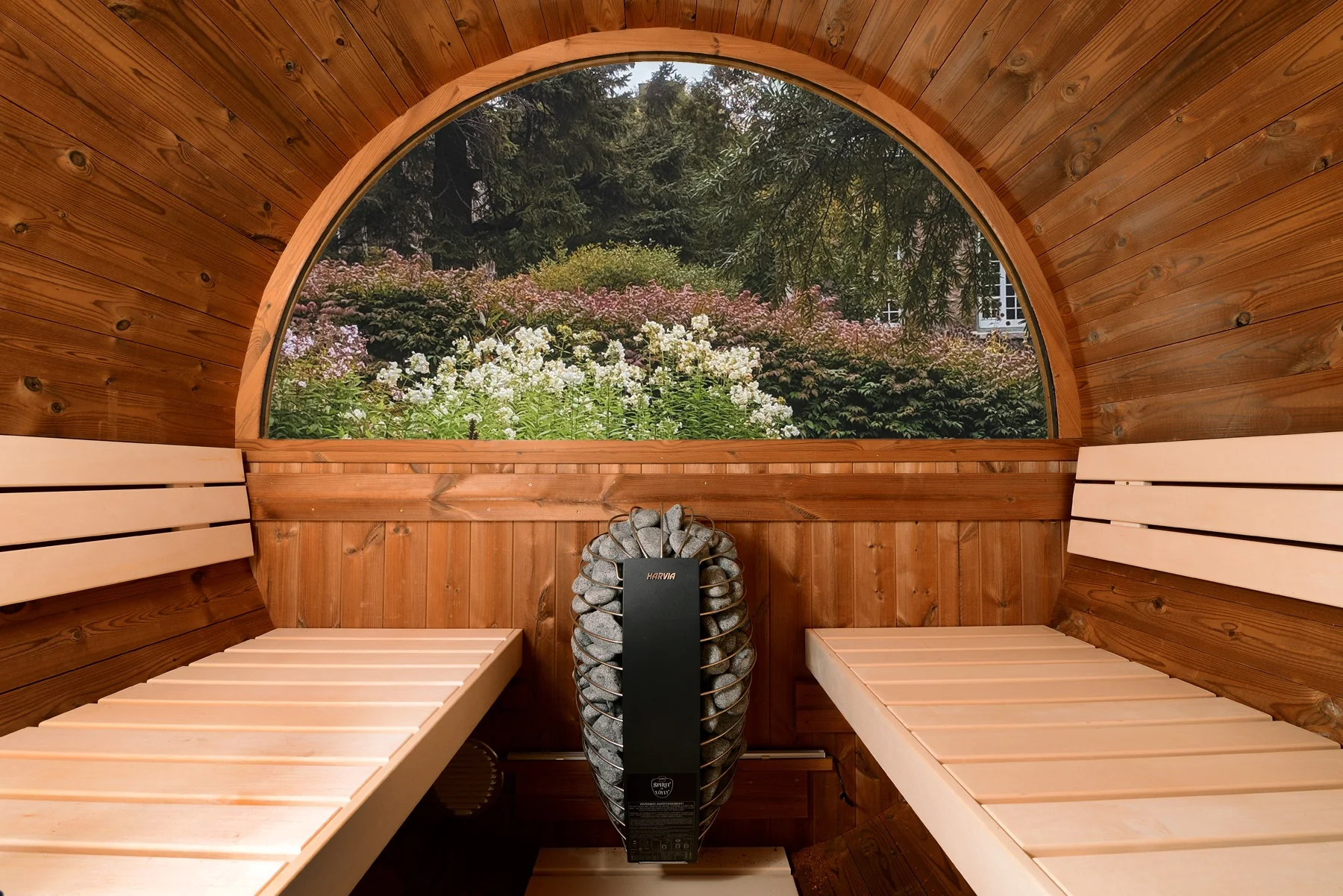 Almost Heaven Takoa 4-6 Person Half Moon Barrel Sauna (Heritage Collection)