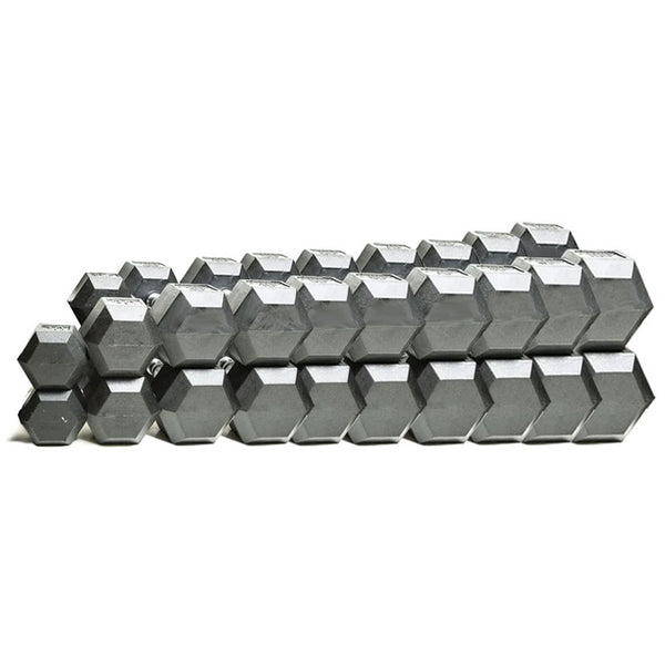 Rubber Hex Dumbbells & Packages