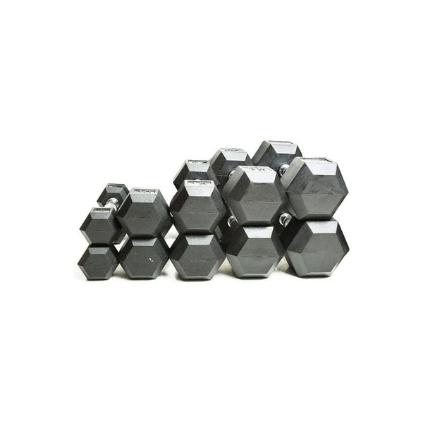 Rubber Hex Dumbbells & Packages