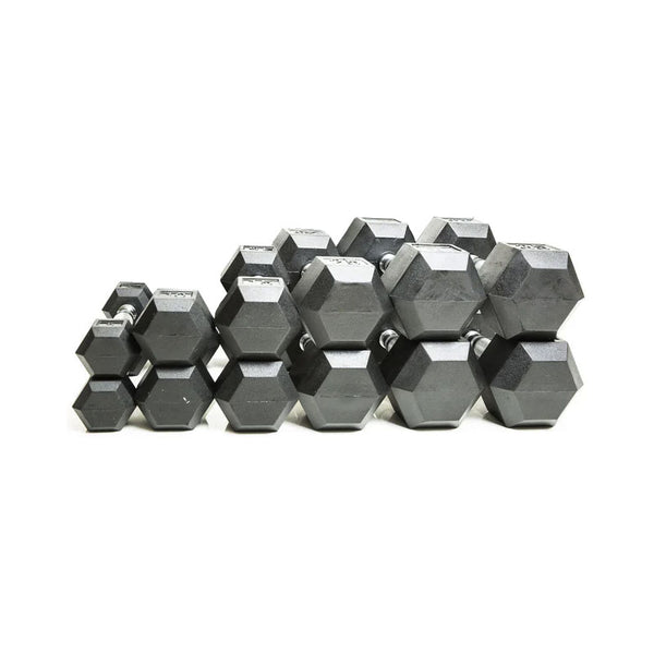 Rubber Hex Dumbbells & Packages