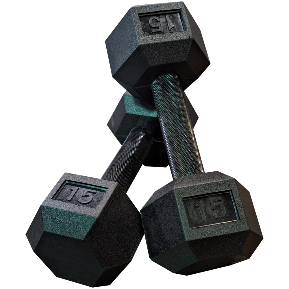 Black Hex Dumbbell