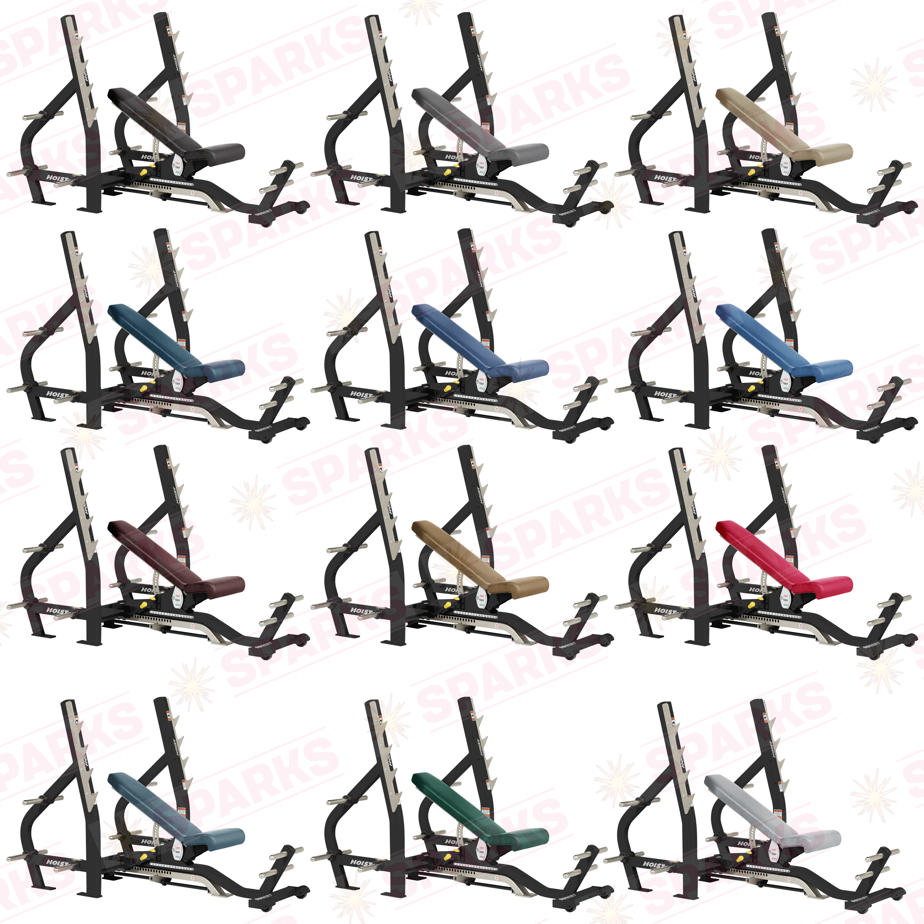 Hoist Fitness Commercial 3-Way Olympic Bench