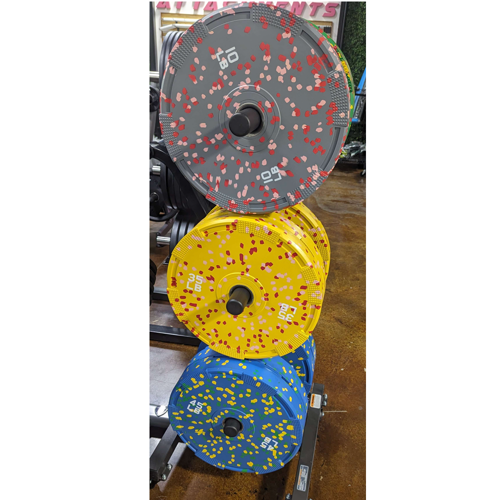 Warrior Color Dot Rubber Bumper Plates