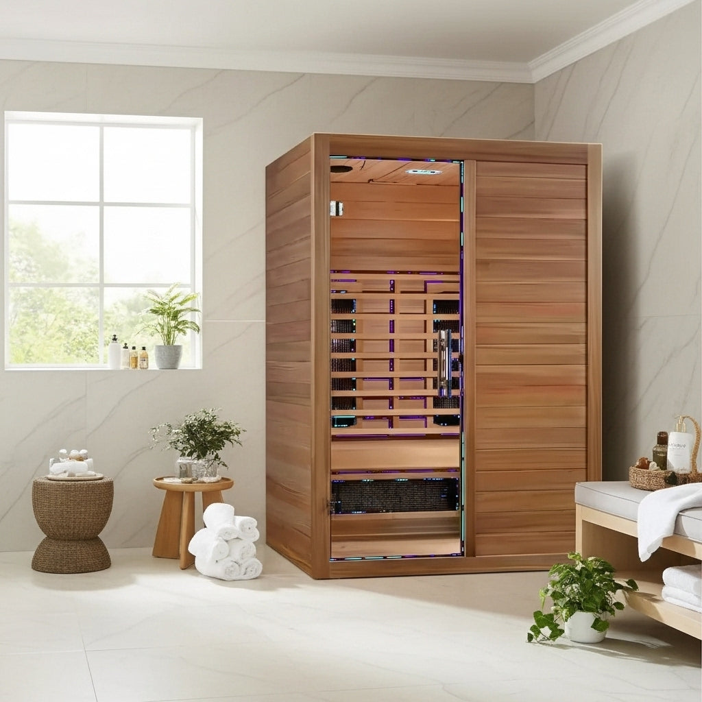 New 2026 S-Line MX-S206-01 Maxxus Full Spectrum Infrared Sauna - Pacific Cedar